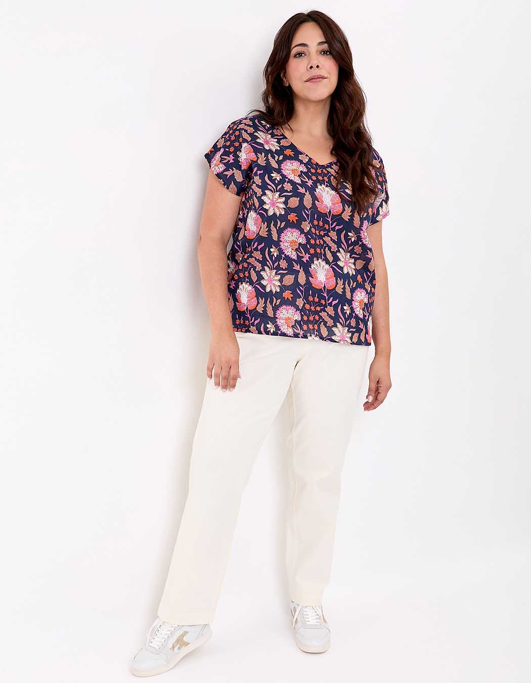 Top voile de coton bio imprimé La Fiancée