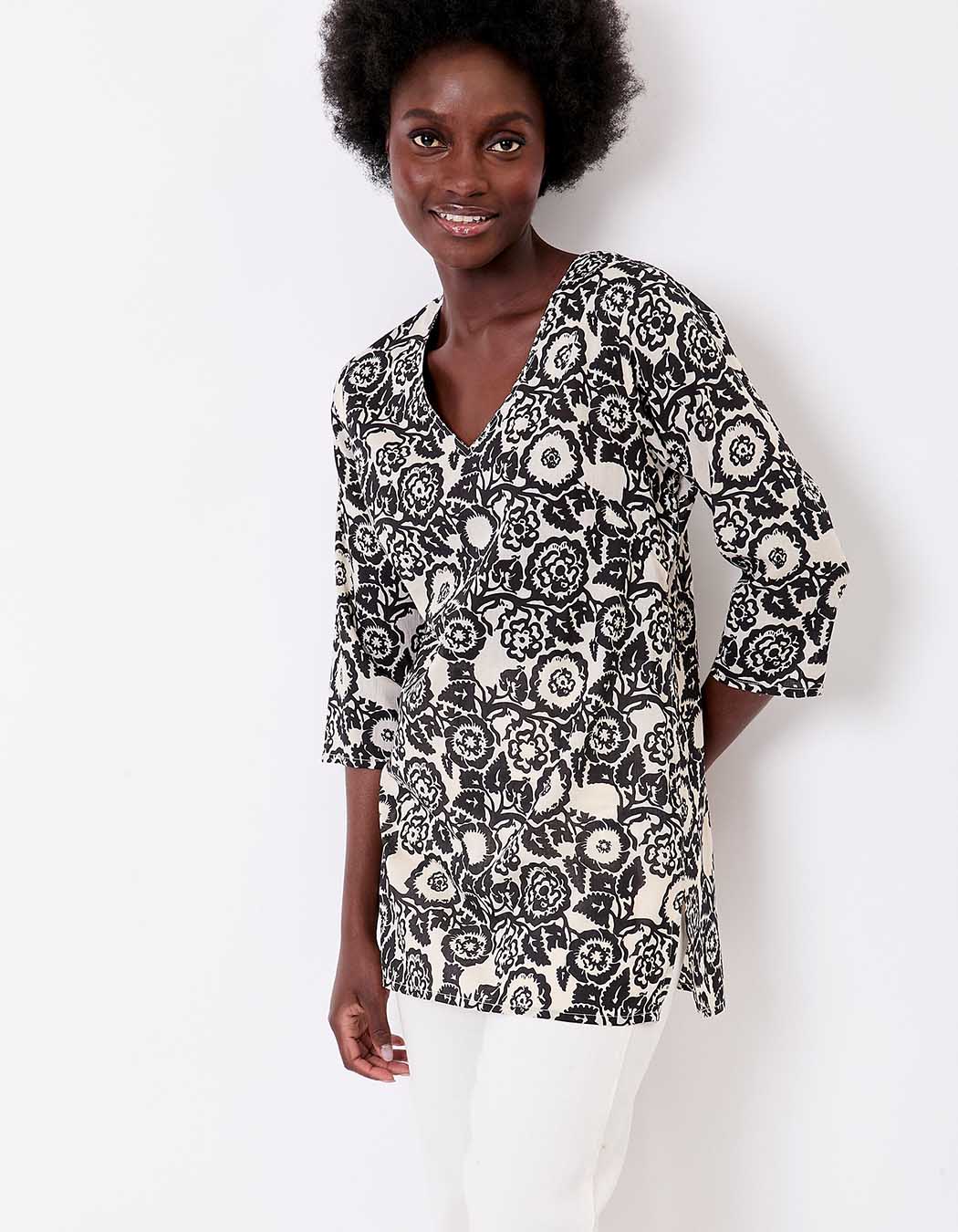 Tunique femme voile de coton bio imprimé La Fiancée