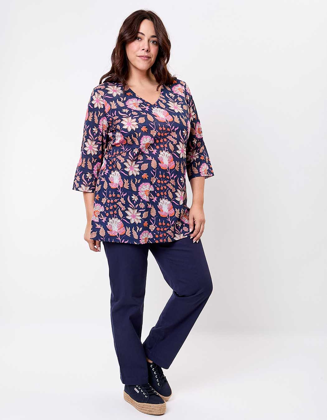 Tunique femme voile de coton bio imprimé La Fiancée