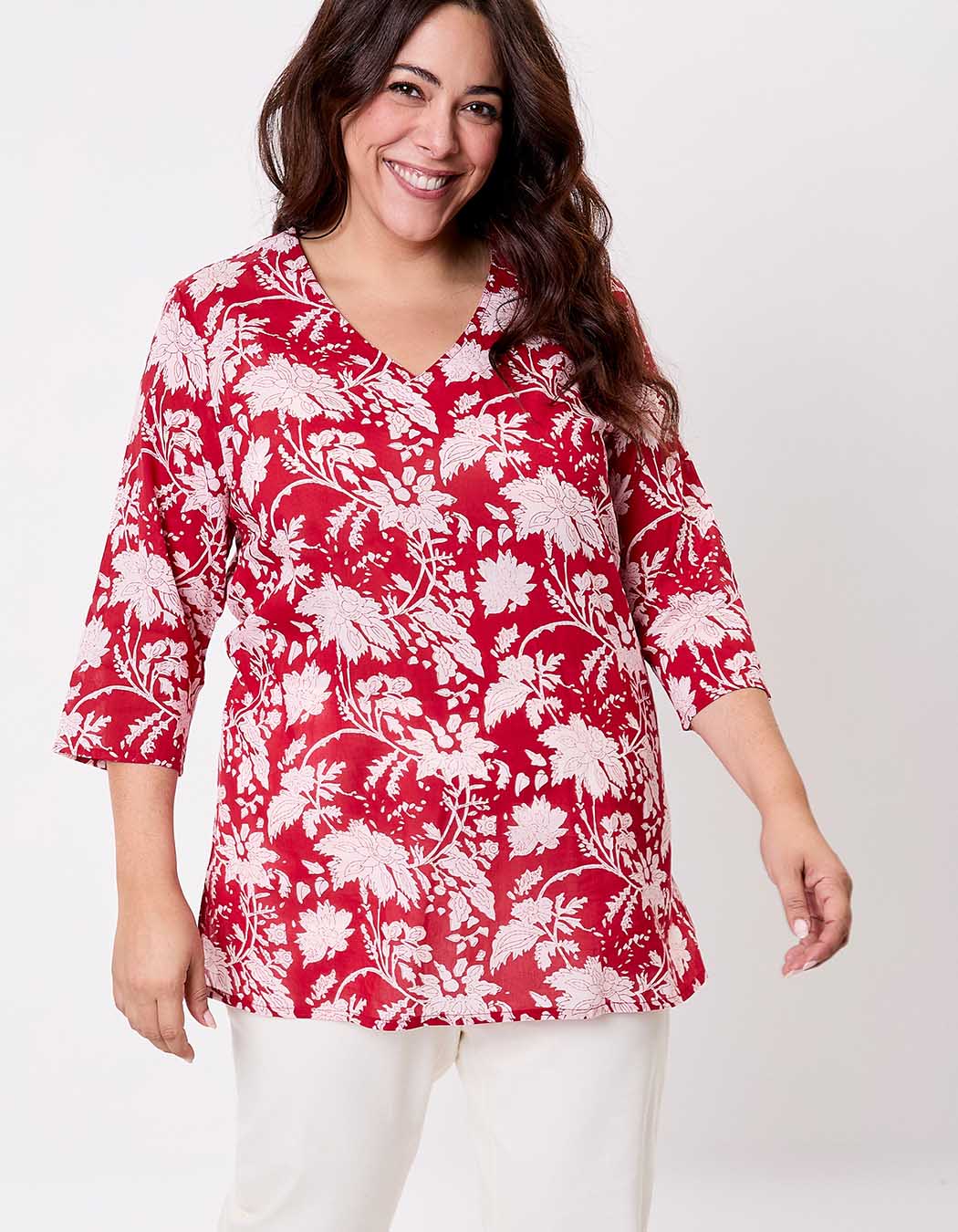 Tunique femme voile de coton bio imprimé La Fiancée
