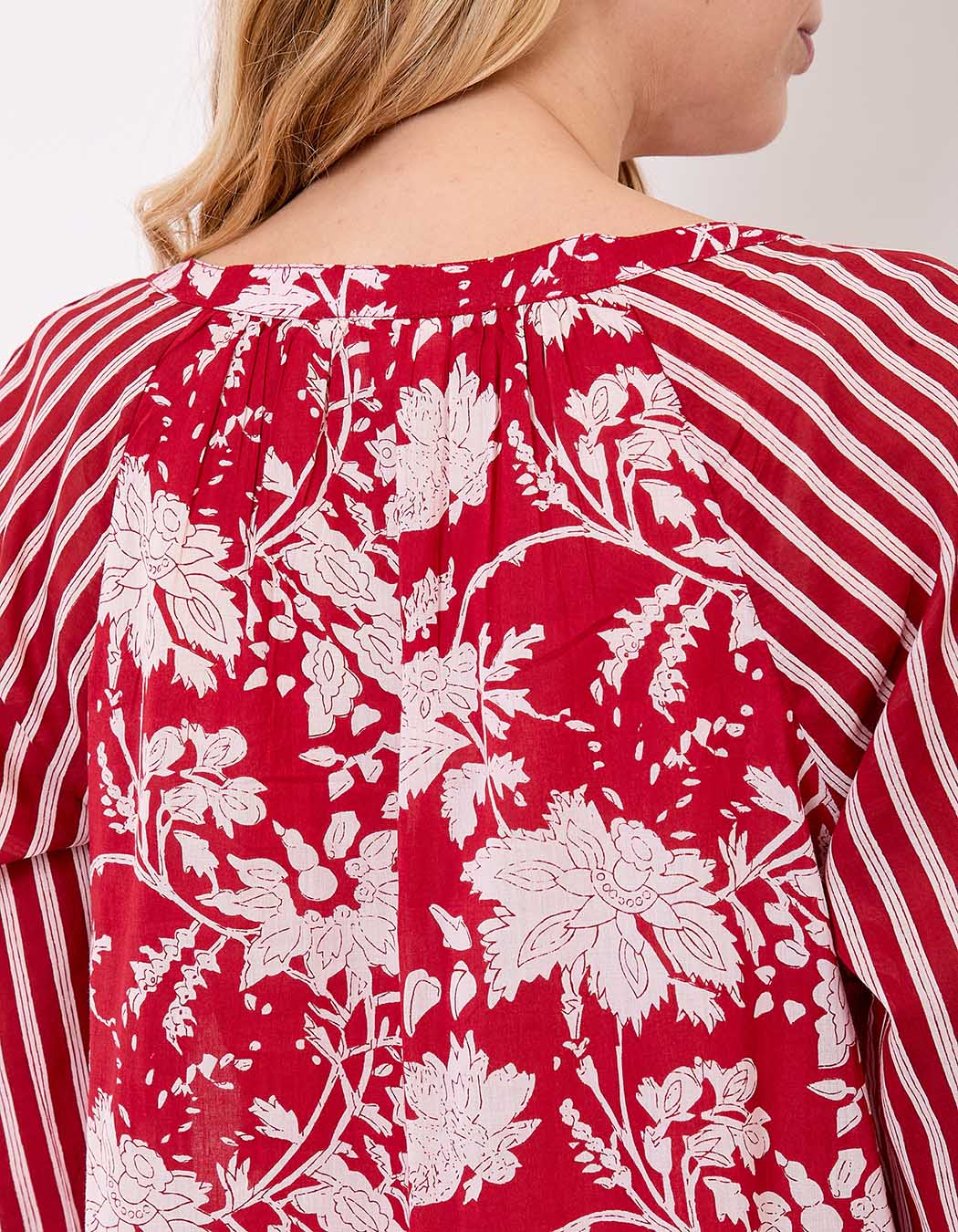 Blouse ample voile de coton bio imprimé La Fiancée