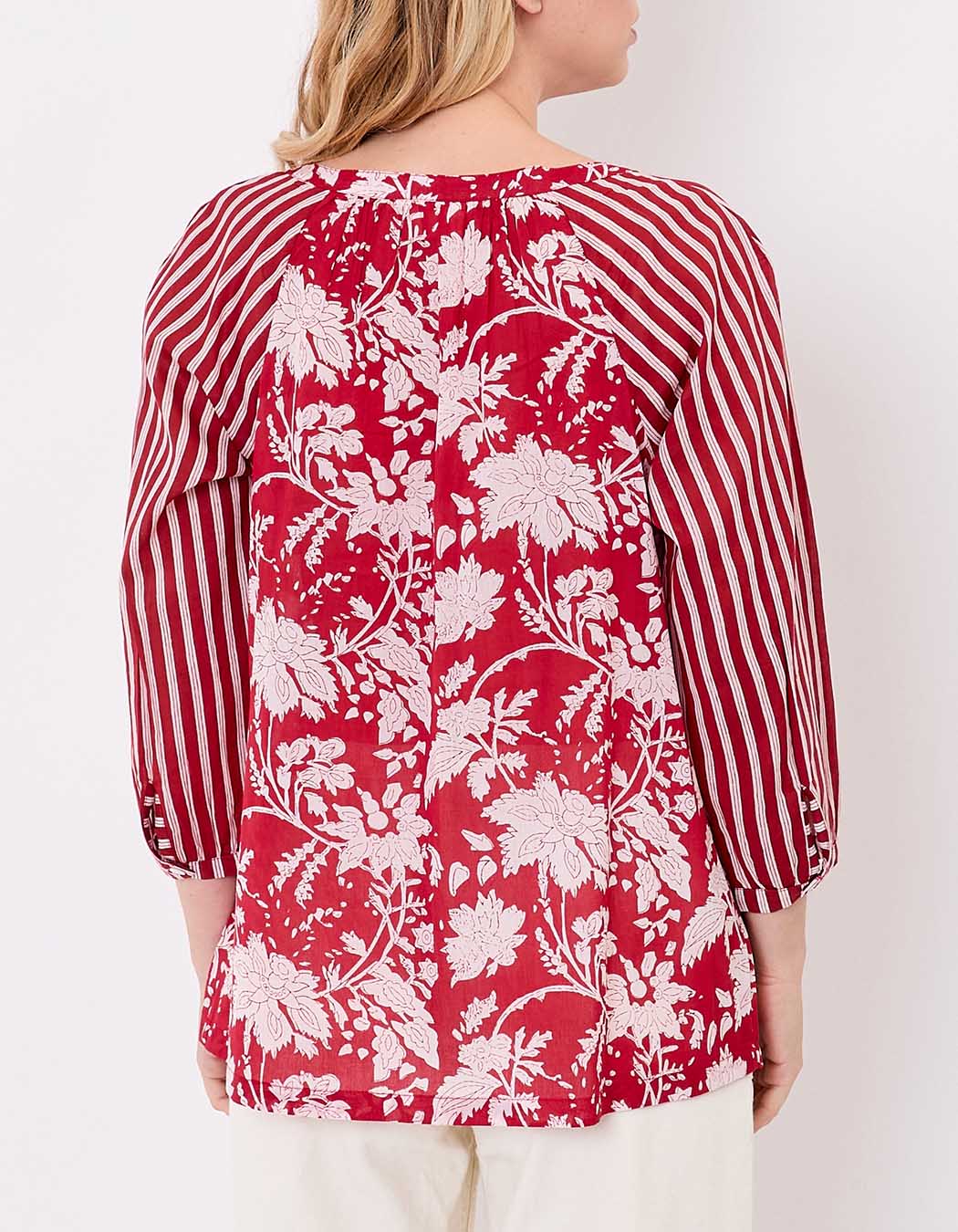 Blouse ample voile de coton bio imprimé La Fiancée