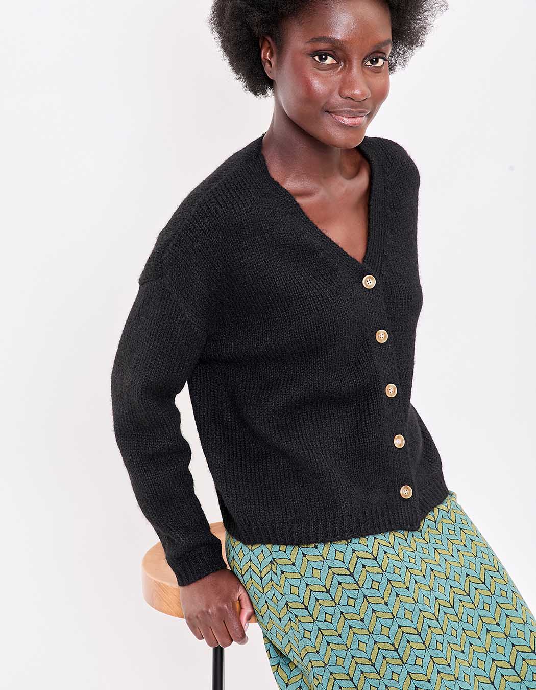 Gilet court femme uni imprim&eacute; La Fianc&eacute;e
