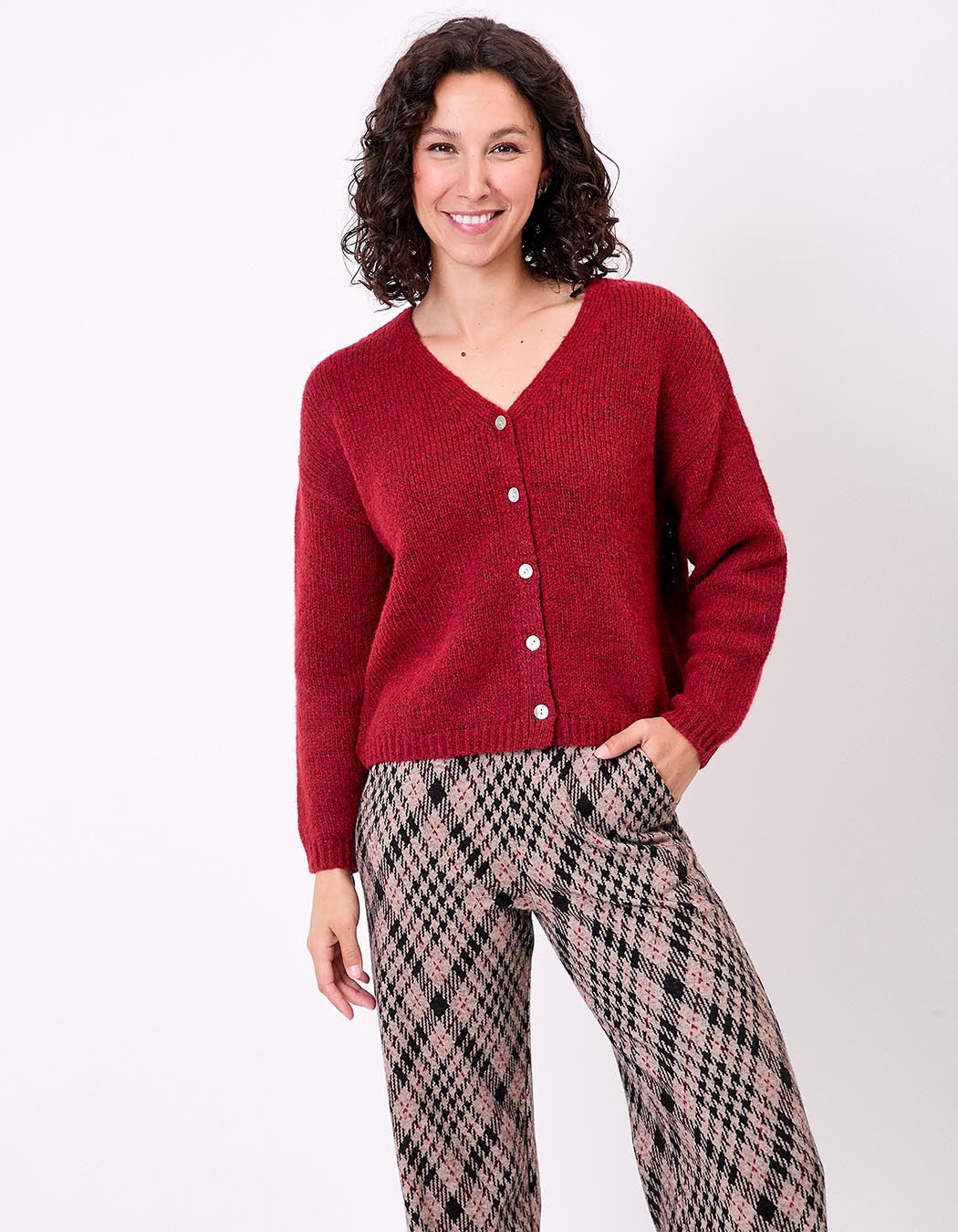 Gilet court femme uni imprim&eacute; La Fianc&eacute;e