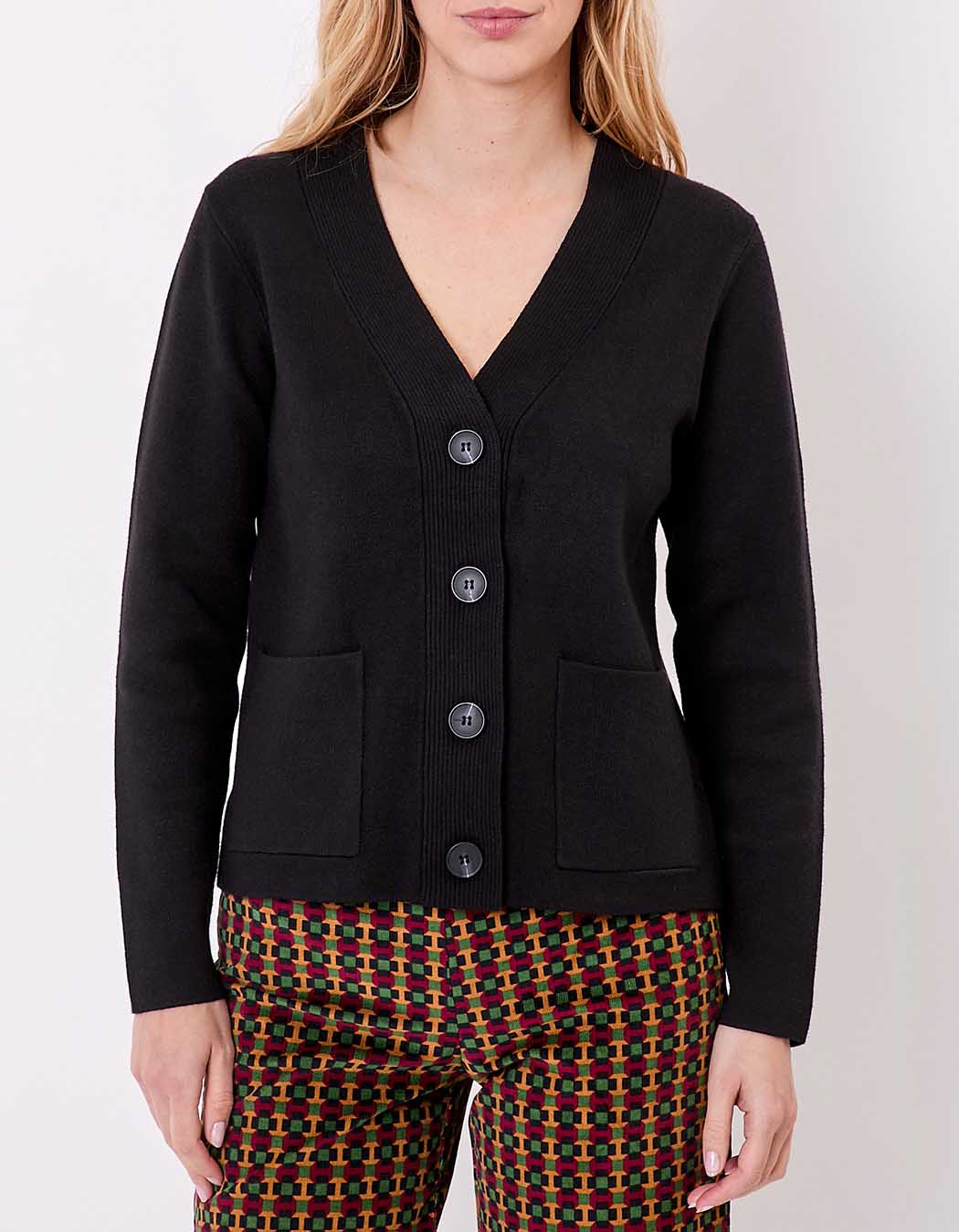 Gilet boutonné maille compacte imprimé La Fiancée