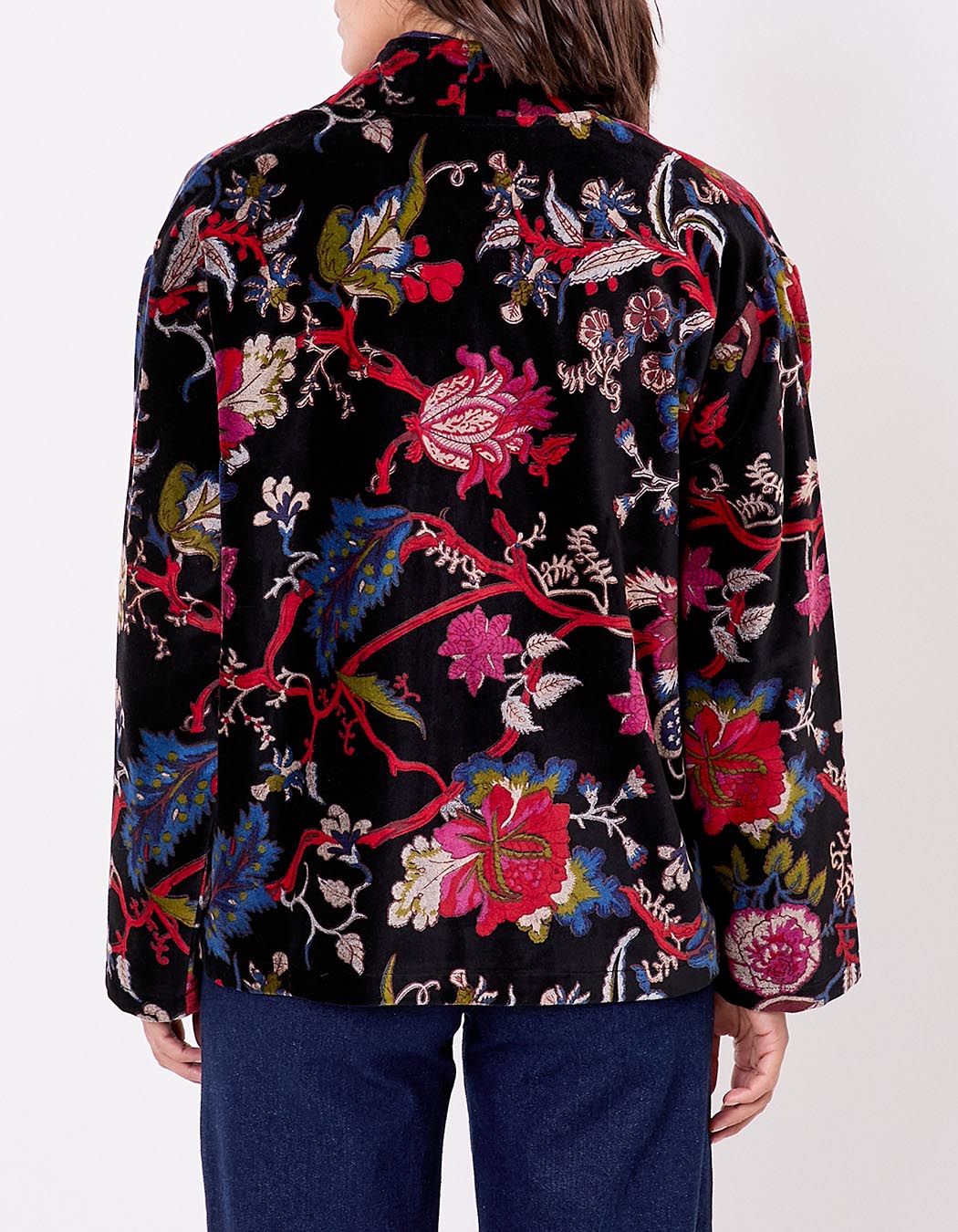 Veste Kimono velours imprimé La Fiancée