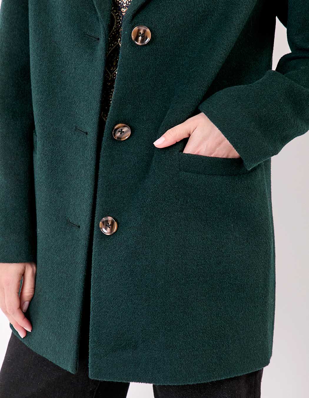 Manteau droit lainage imprimé La Fiancée