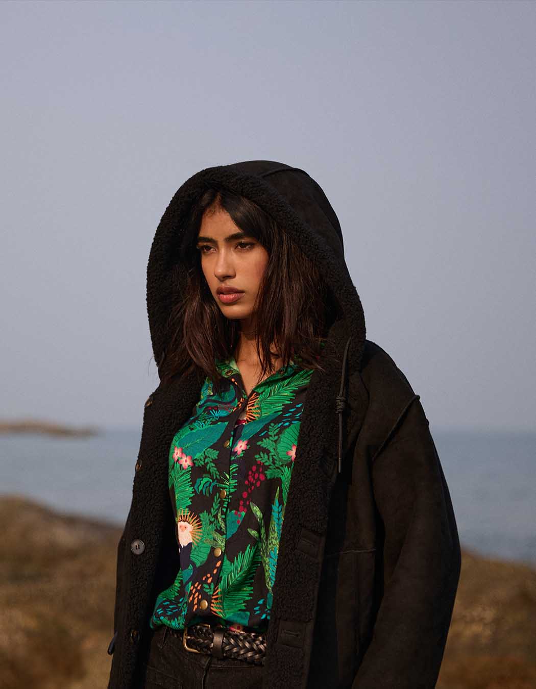 Manteau suède réversible imprimé La Fiancée