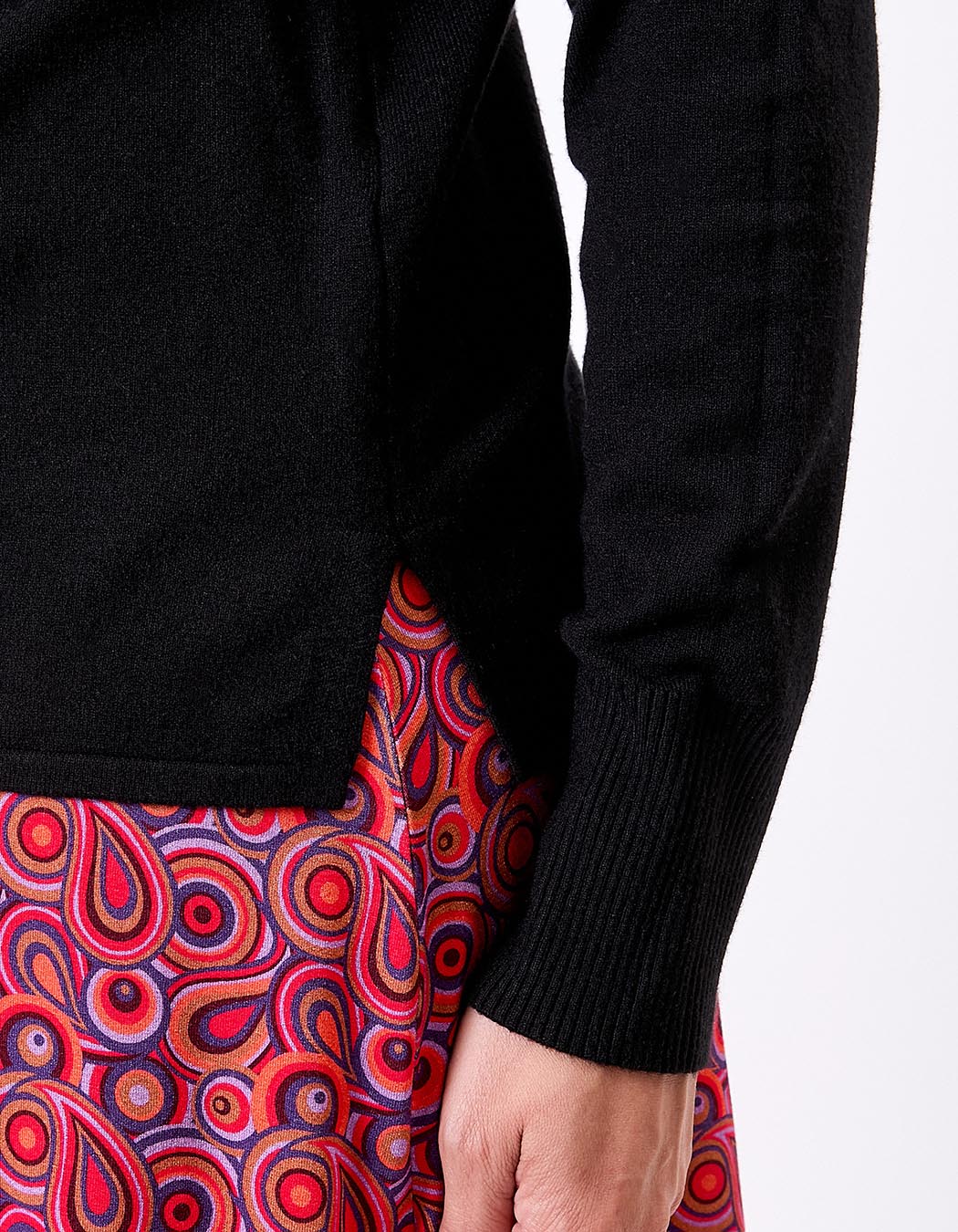 Pull maille col roul&eacute; imprim&eacute; La Fianc&eacute;e