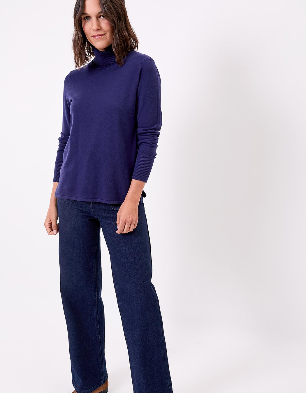 Pull maille col roulé imprimé La Fiancée