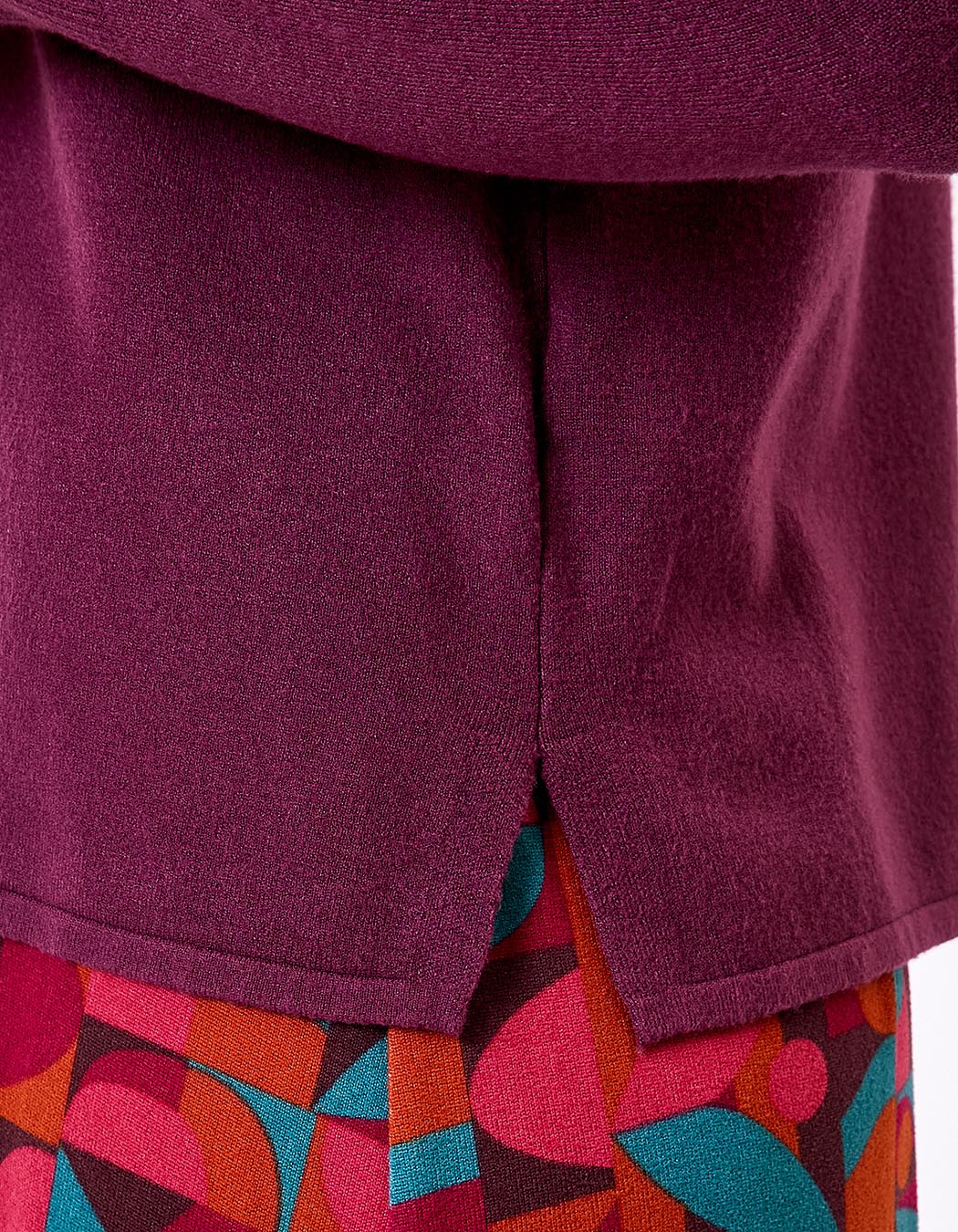 Pull maille col roulé imprimé La Fiancée
