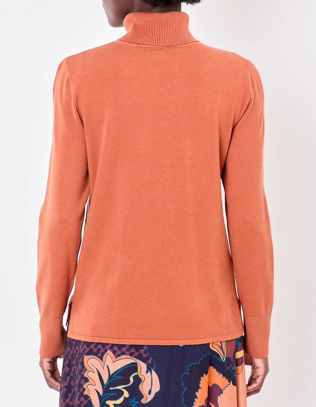 Pull maille col roulé imprimé La Fiancée