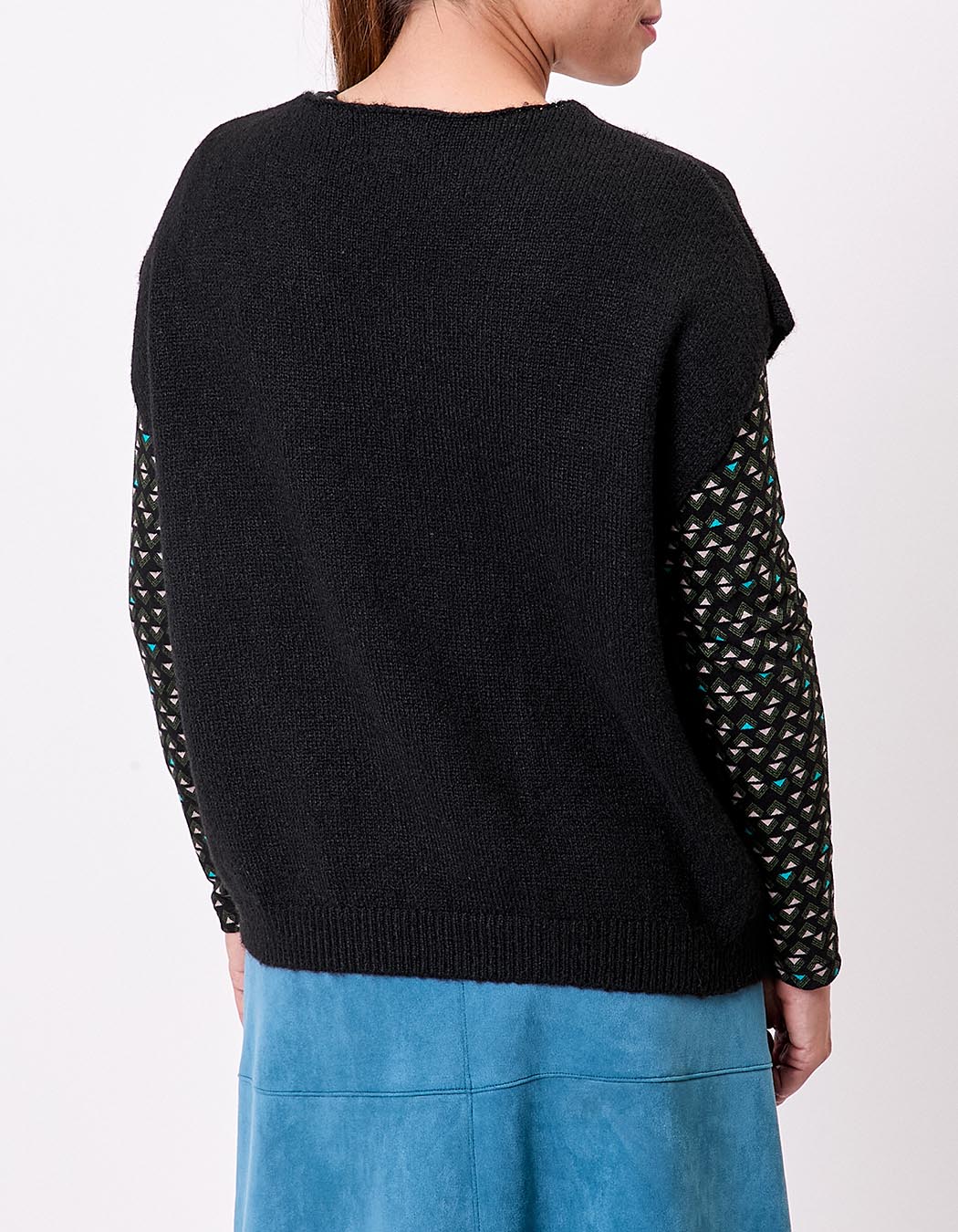 Pull tricot sans manche uni imprimé La Fiancée