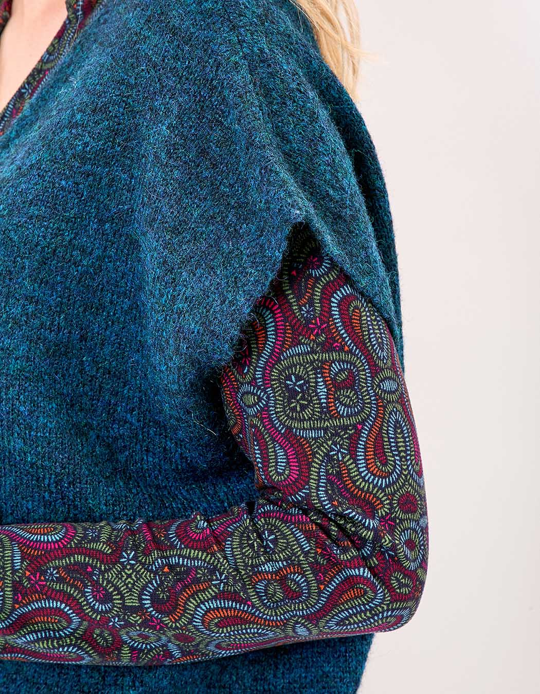 Pull tricot sans manche uni imprimé La Fiancée