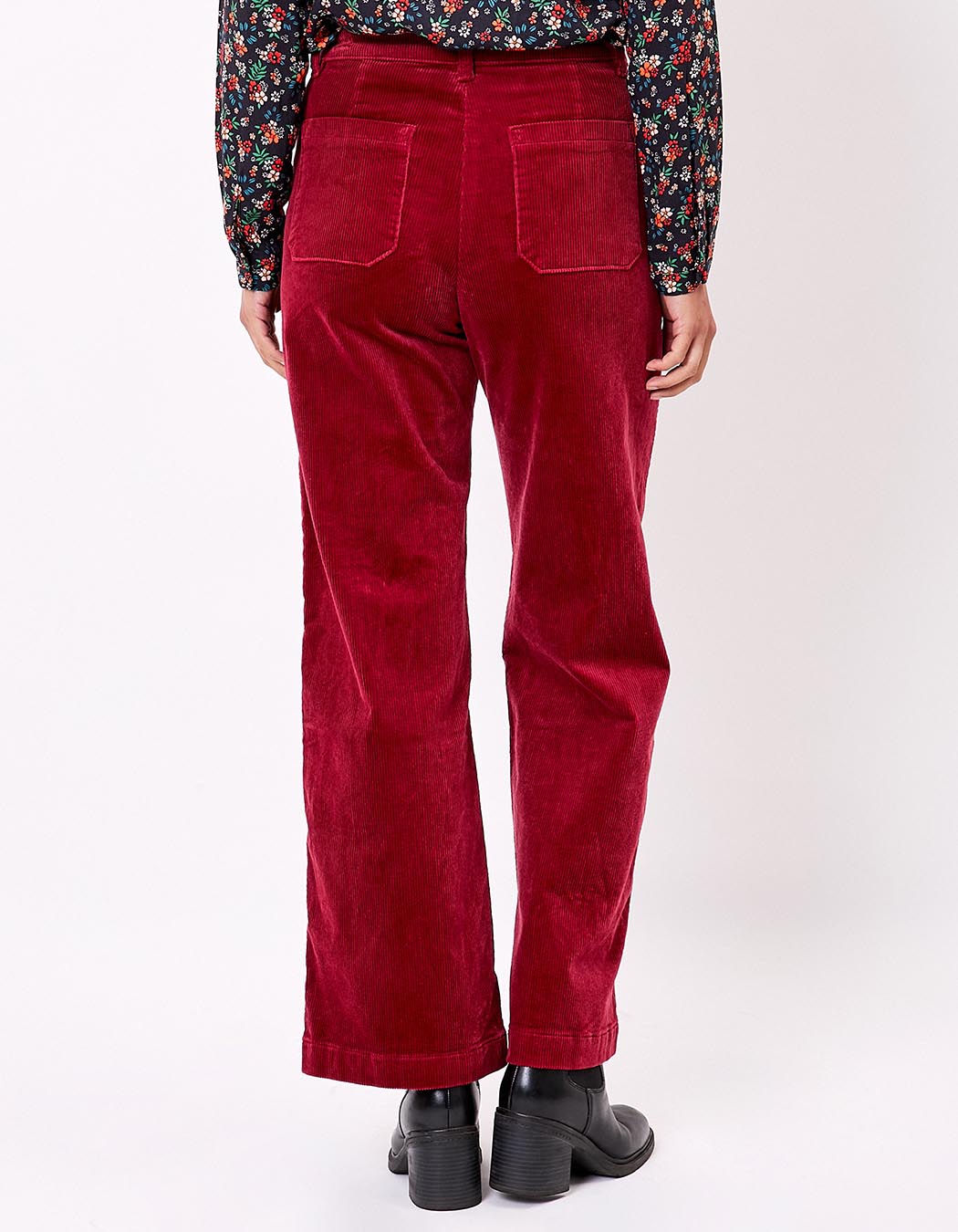 Pantalon large velours cotelé imprimé La Fiancée