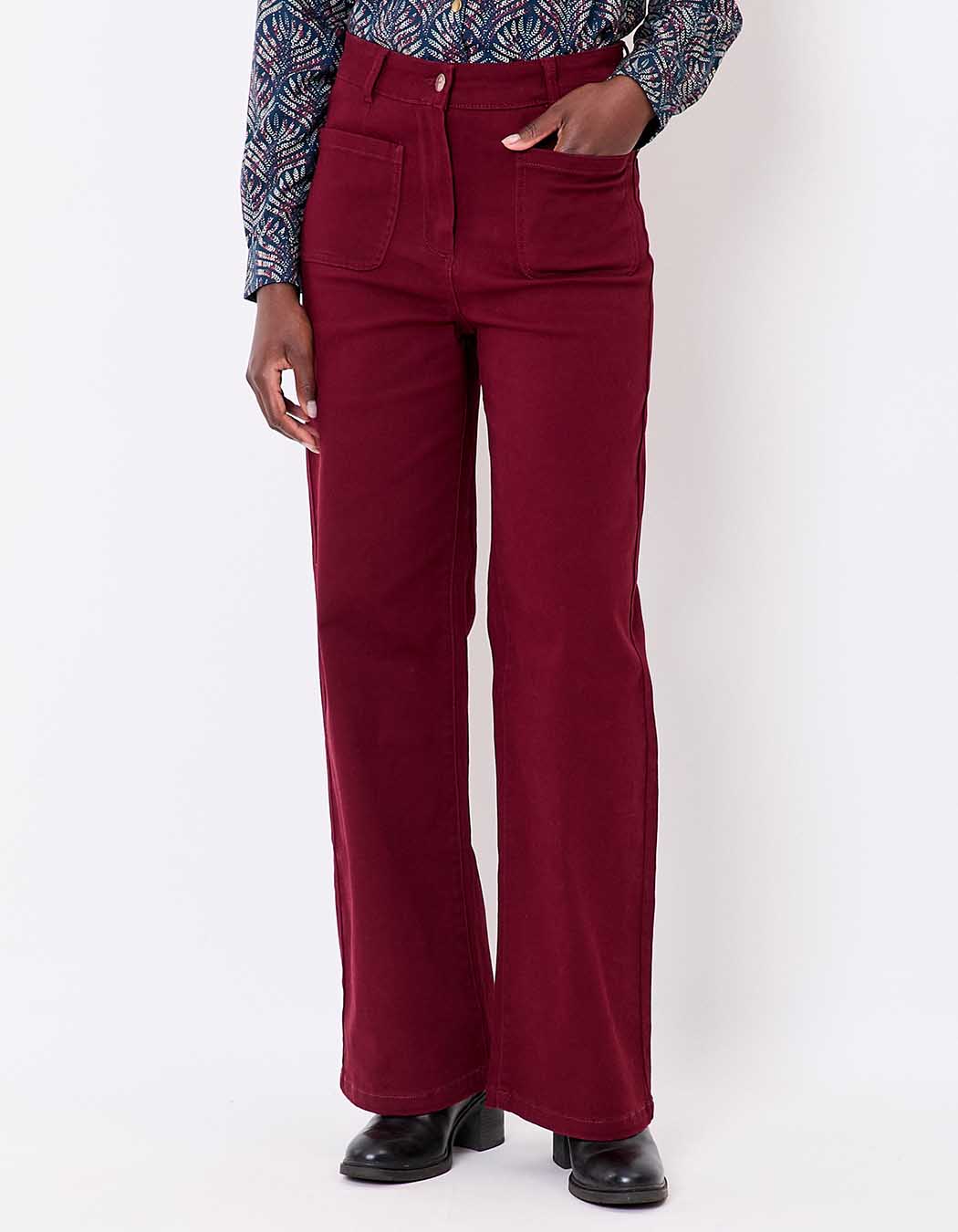 Pantalon large coton stretch imprimé La Fiancée