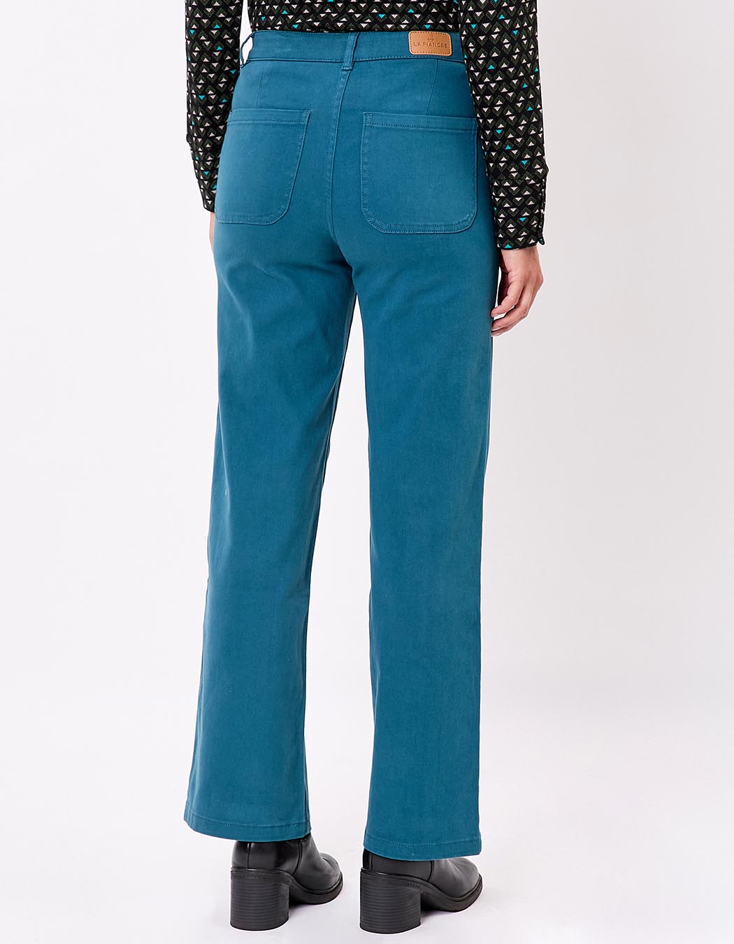 Pantalon large coton stretch imprimé La Fiancée