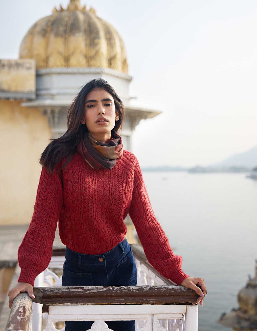 Pull tricot fantaisie imprimé La Fiancée