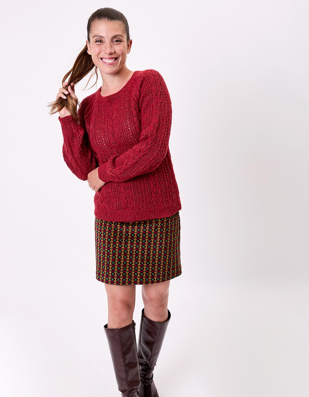 Pull tricot fantaisie imprimé La Fiancée