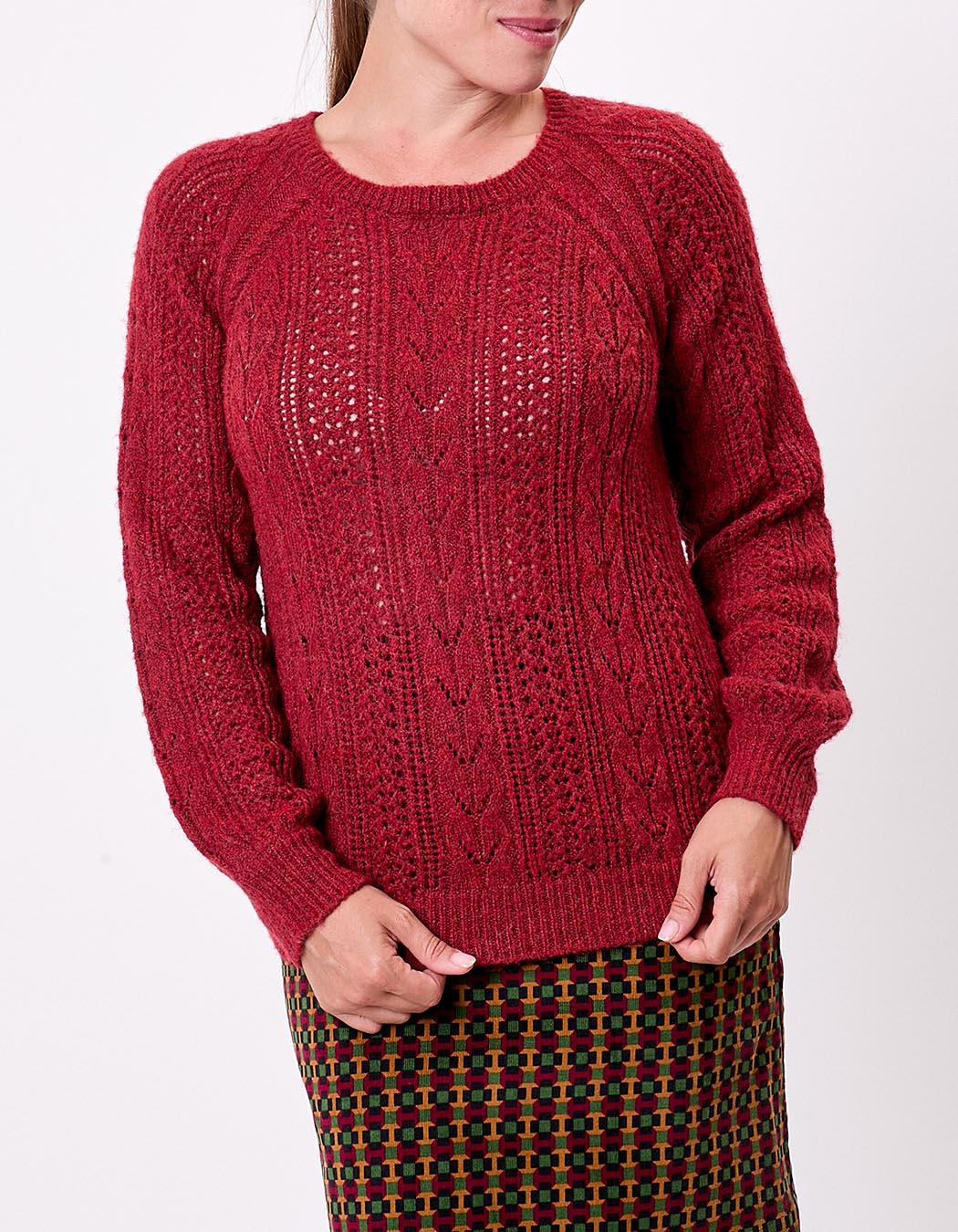 Pull tricot fantaisie imprimé La Fiancée