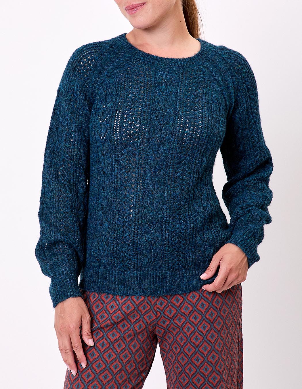 Pull tricot fantaisie imprimé La Fiancée
