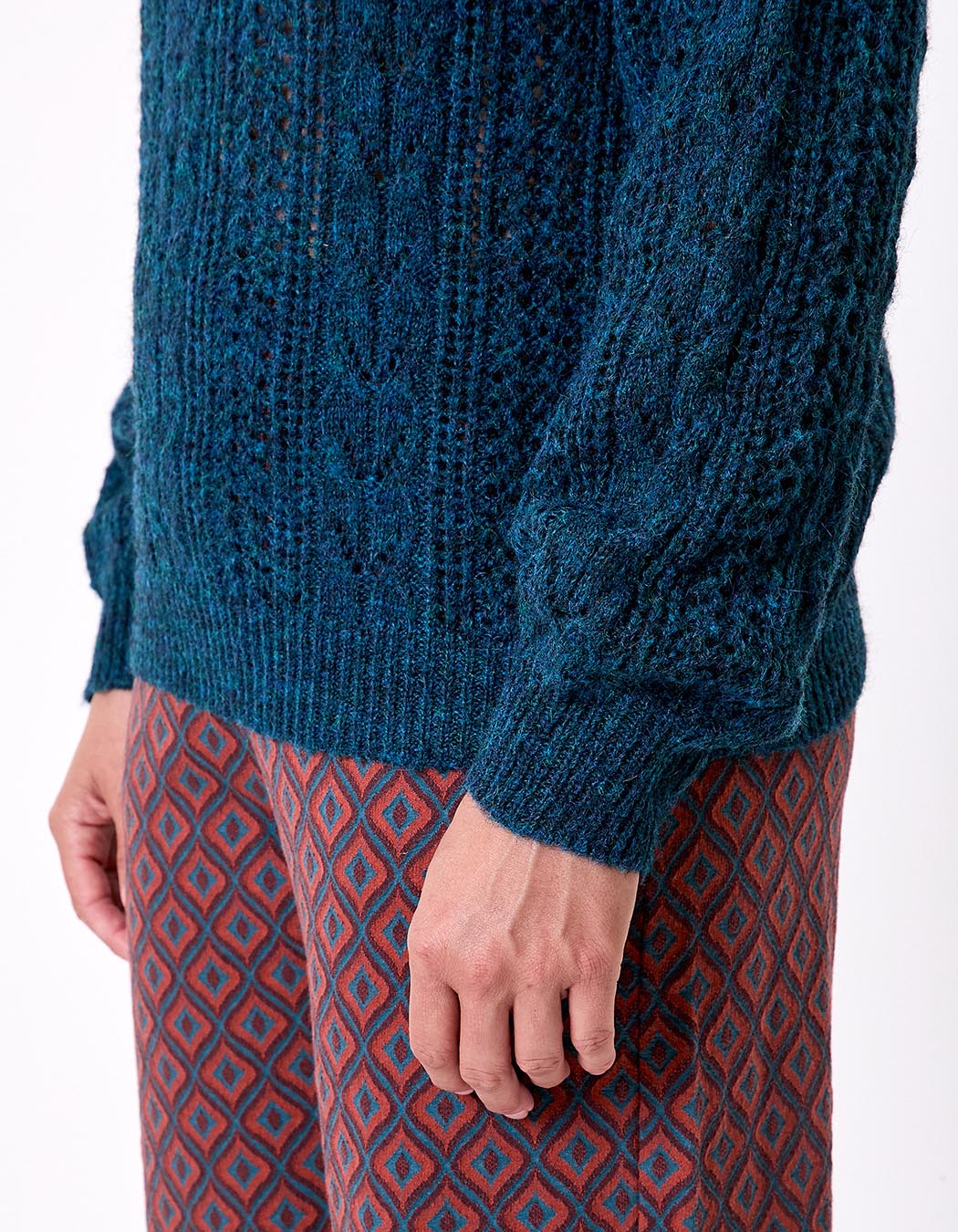 Pull tricot fantaisie imprimé La Fiancée