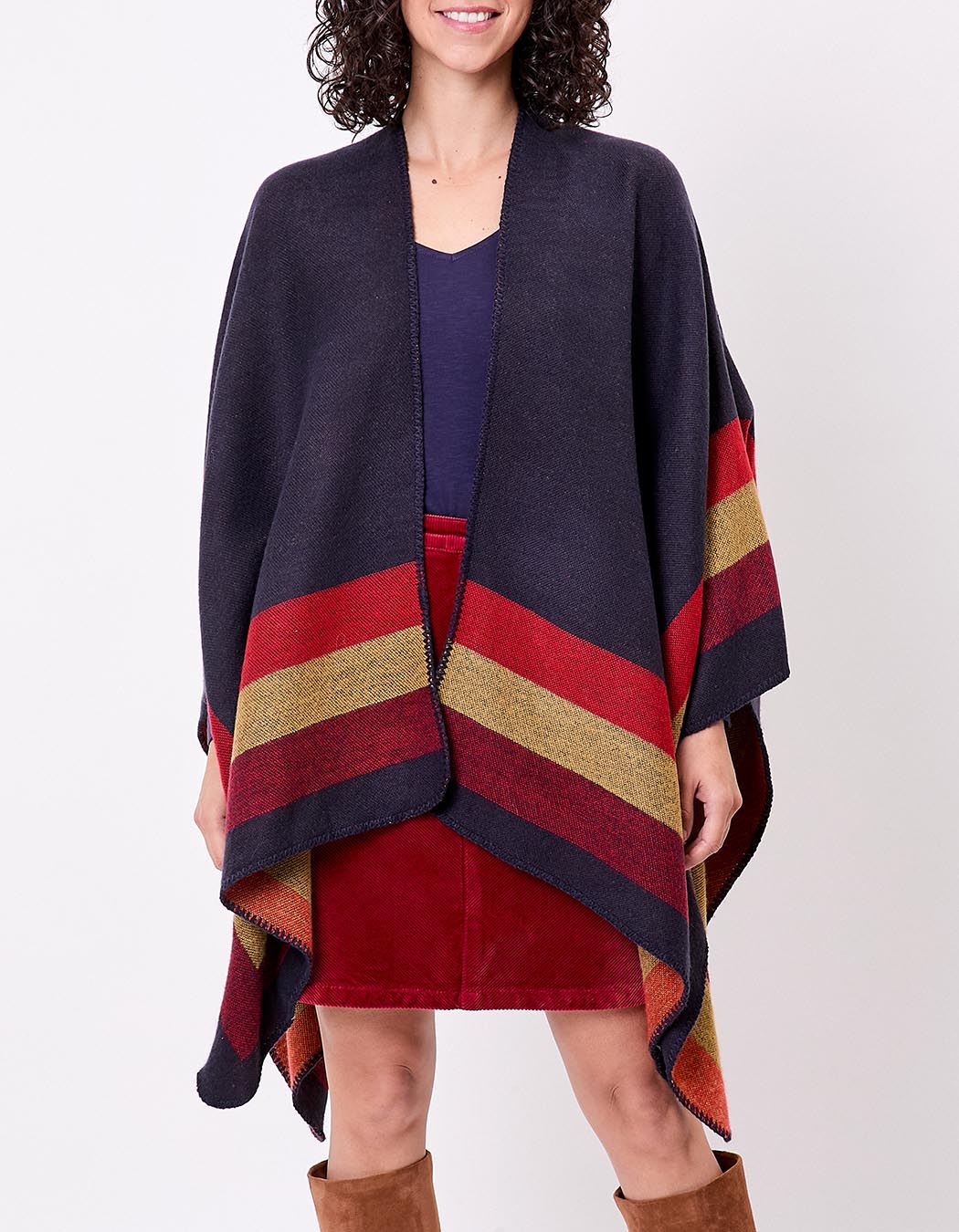 Poncho imprimé réversible imprimé La Fiancée