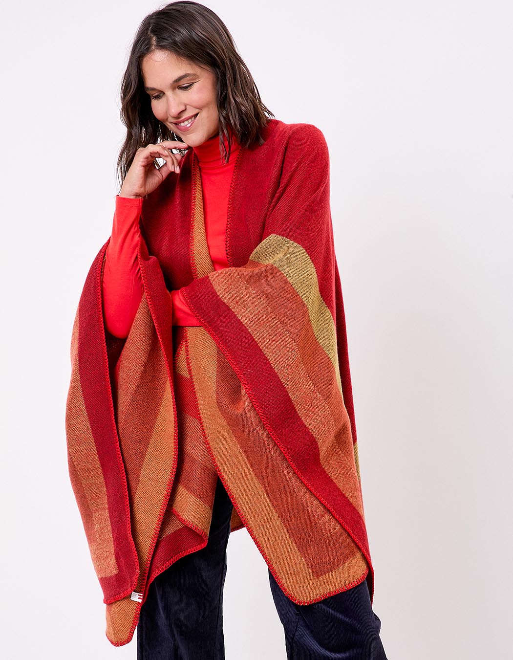 Poncho imprimé réversible imprimé La Fiancée