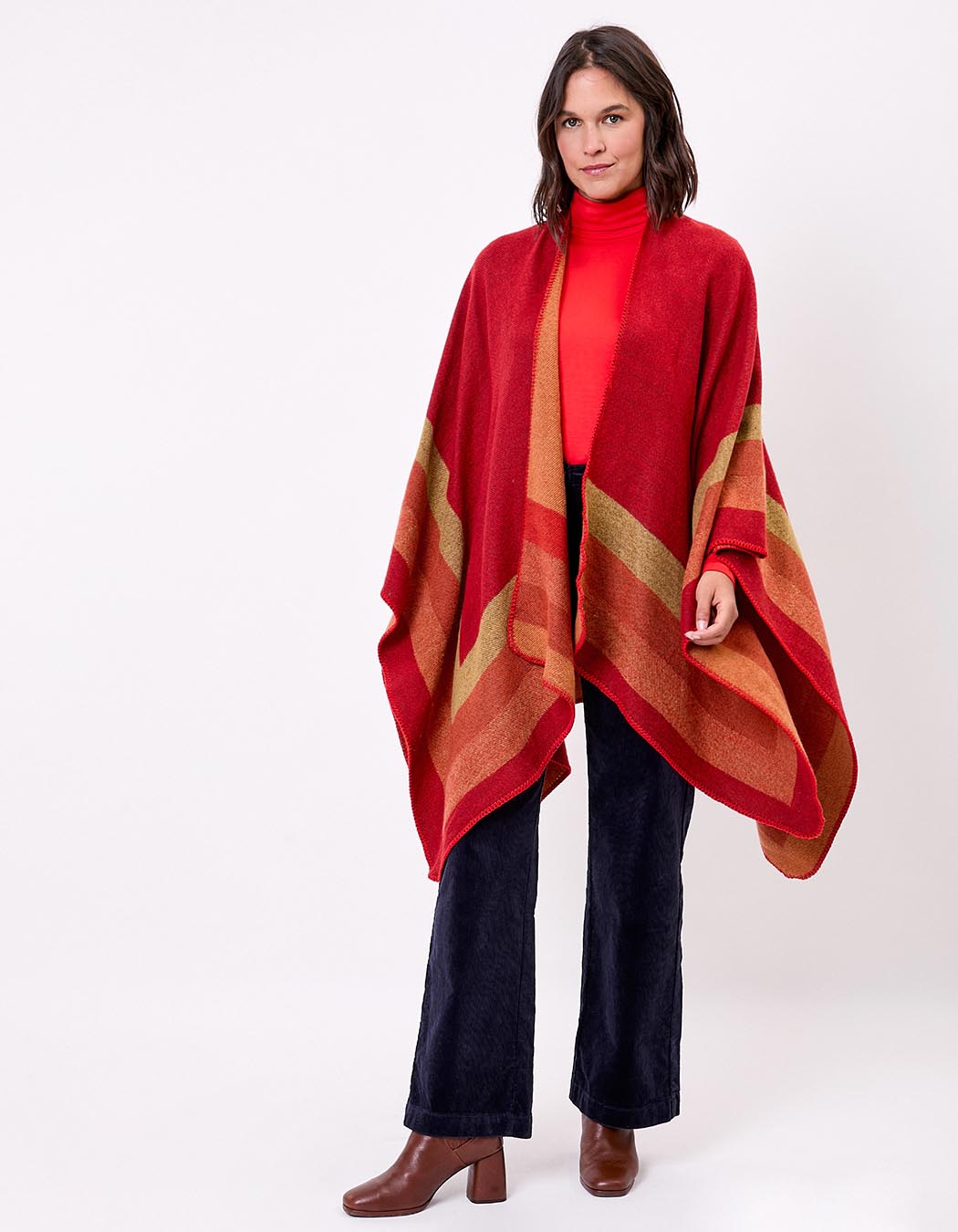 Poncho imprimé réversible imprimé La Fiancée
