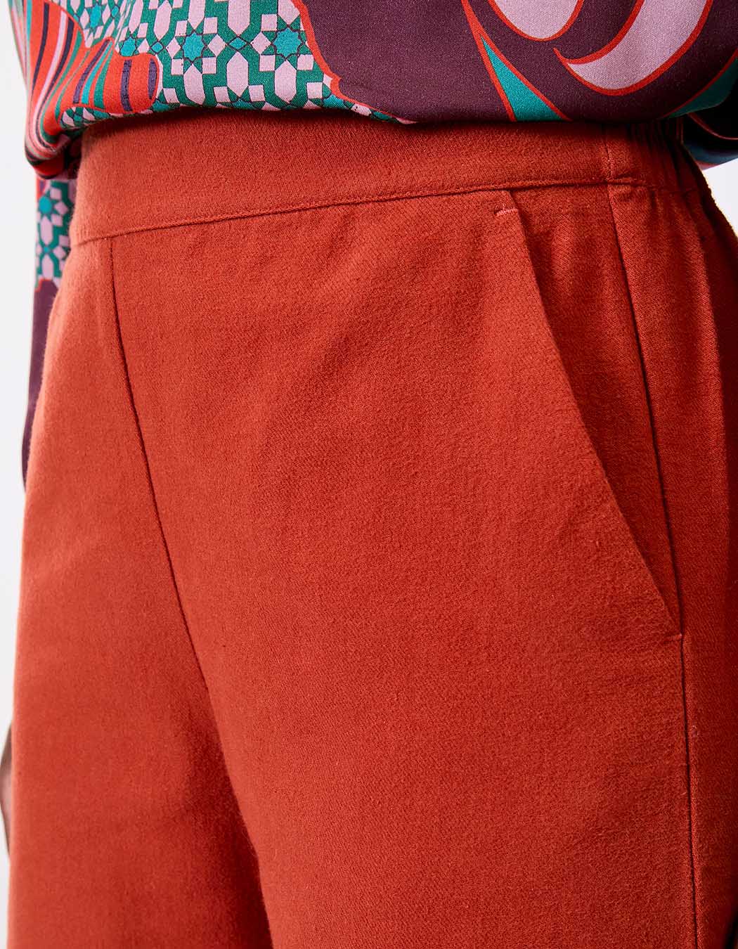 Pantalon large flanelle coton bio imprim&eacute; La Fianc&eacute;e