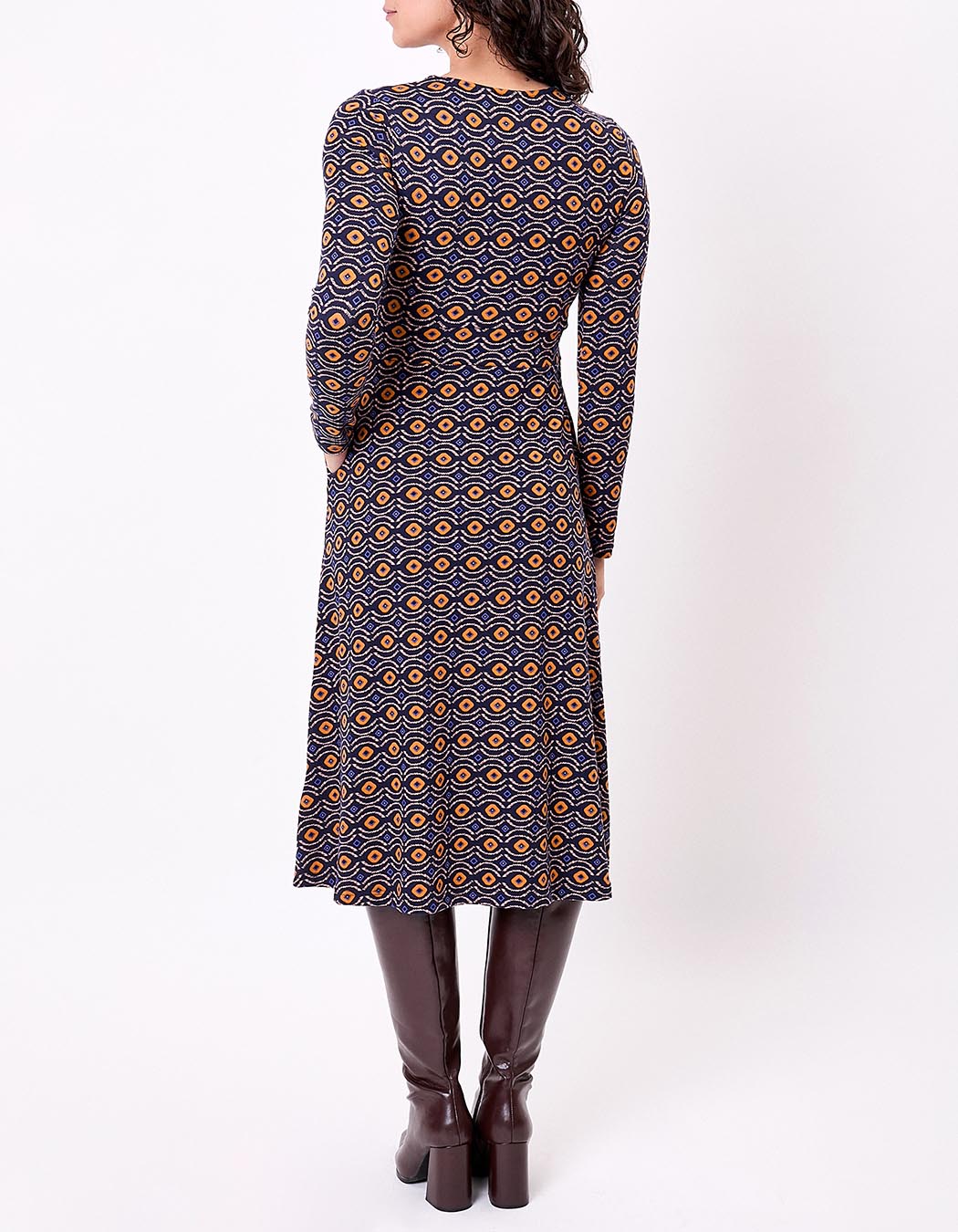 Robe midi maille fluide imprimé La Fiancée