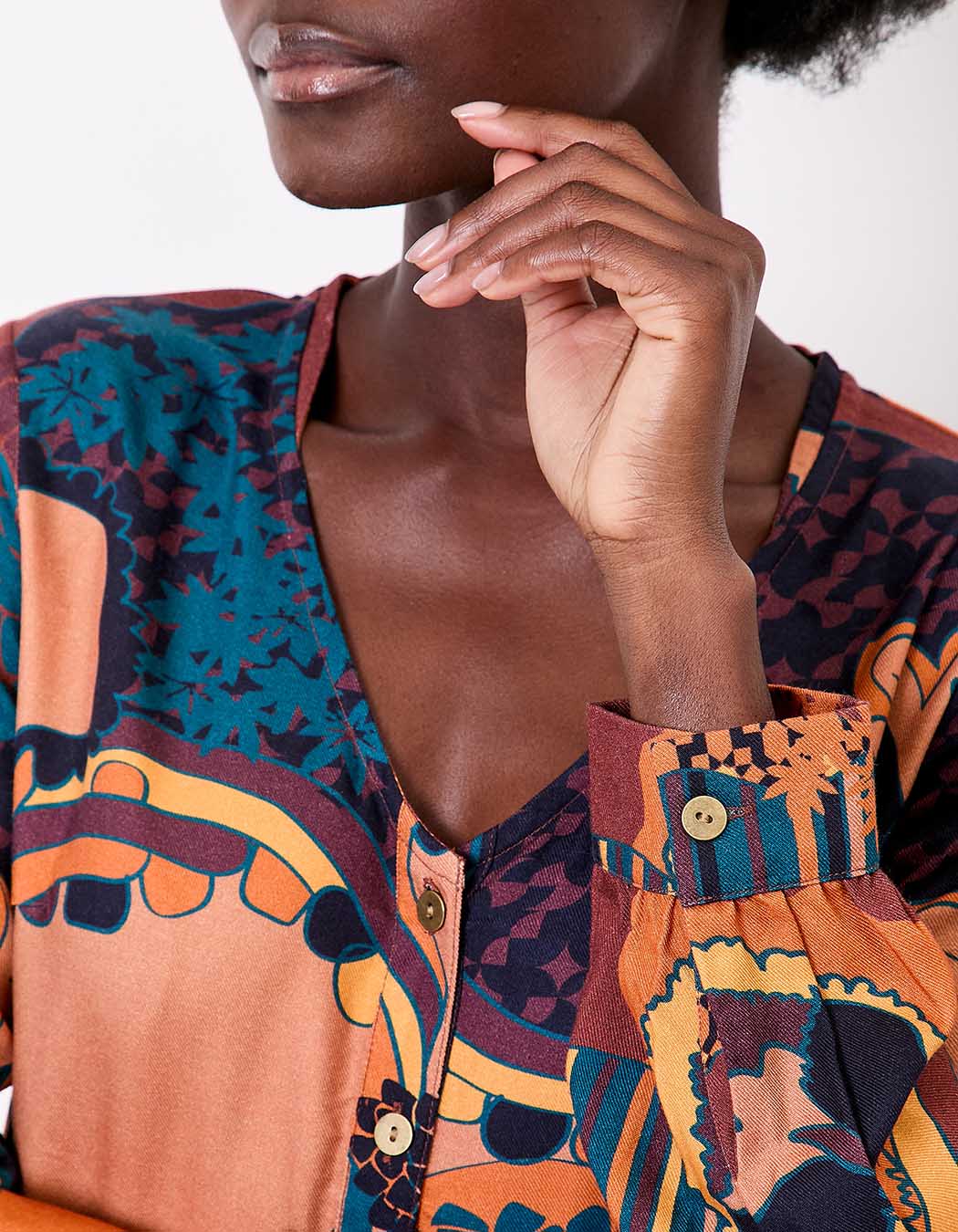 Robe empire fluide imprimé La Fiancée