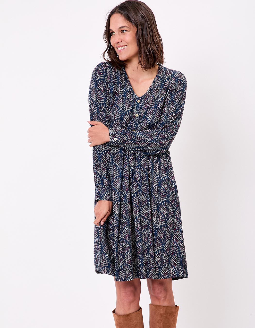 Robe empire fluide imprimé La Fiancée