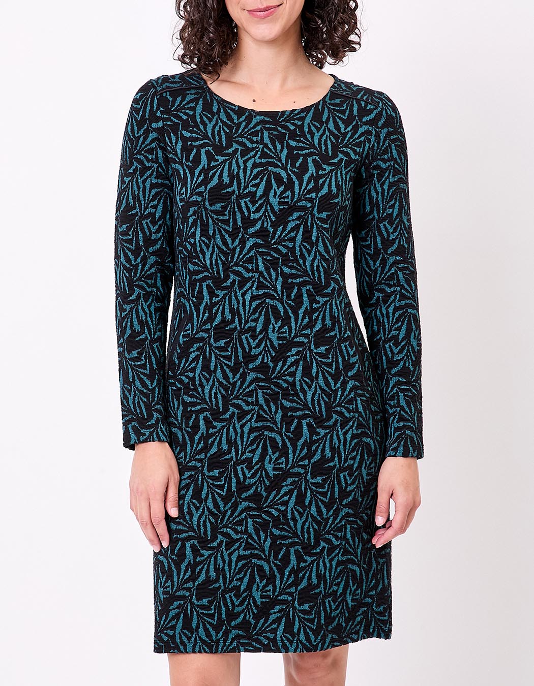 Robe courte maille jacquard imprimé La Fiancée