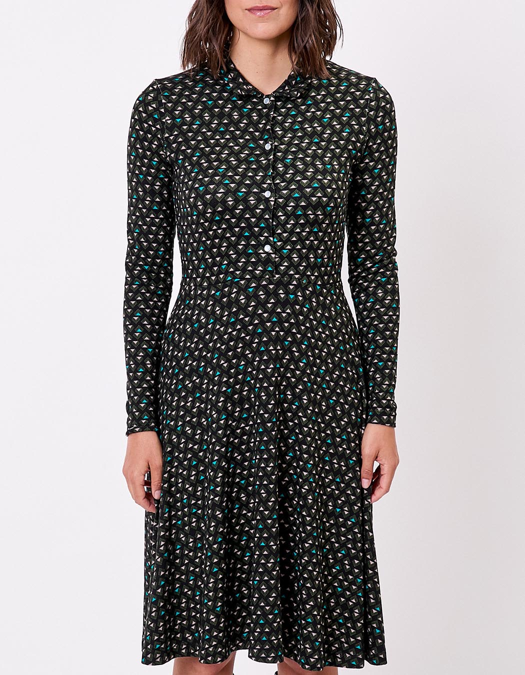 Robe chemise maille fluide imprimé La Fiancée