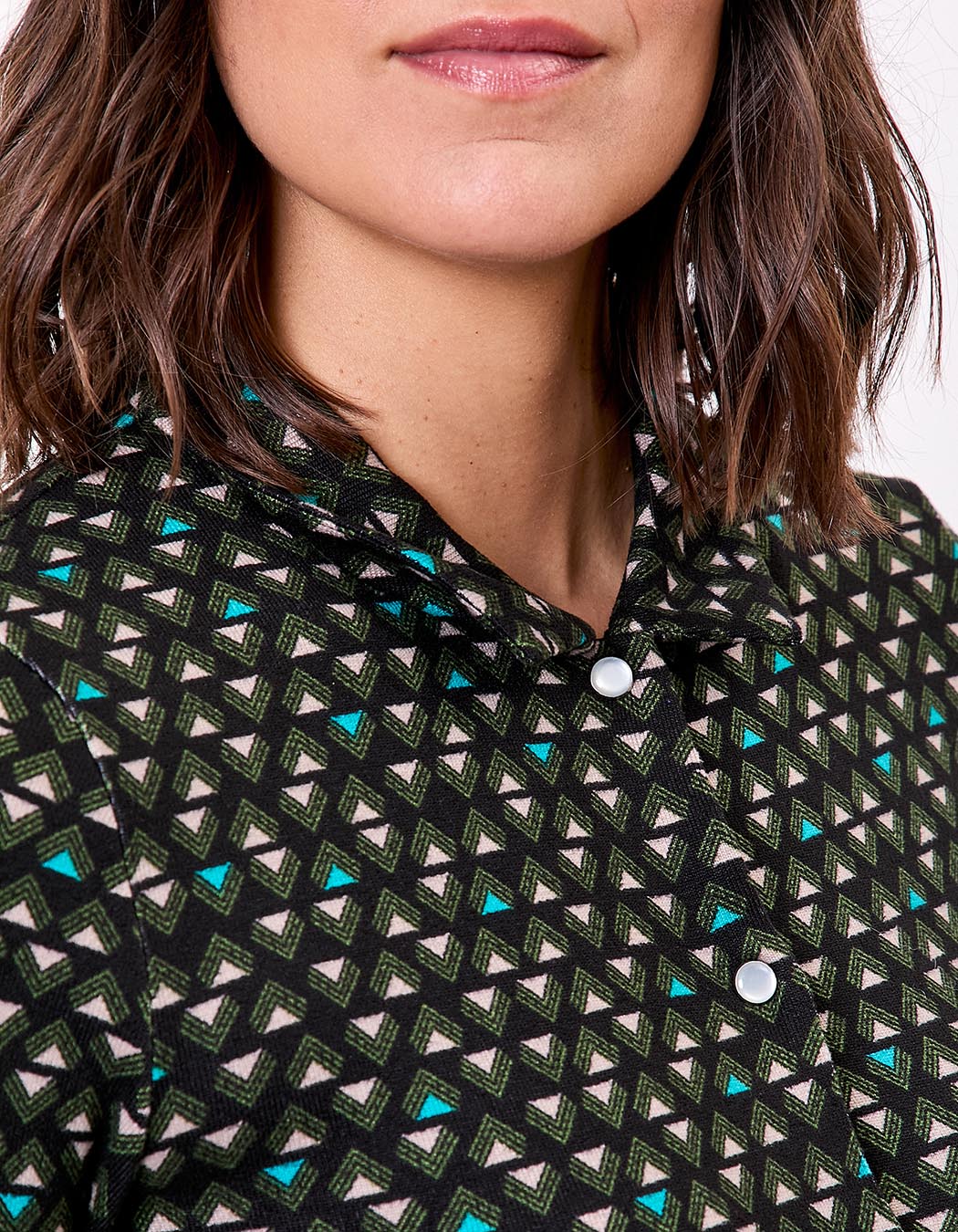 Robe chemise maille fluide imprimé La Fiancée