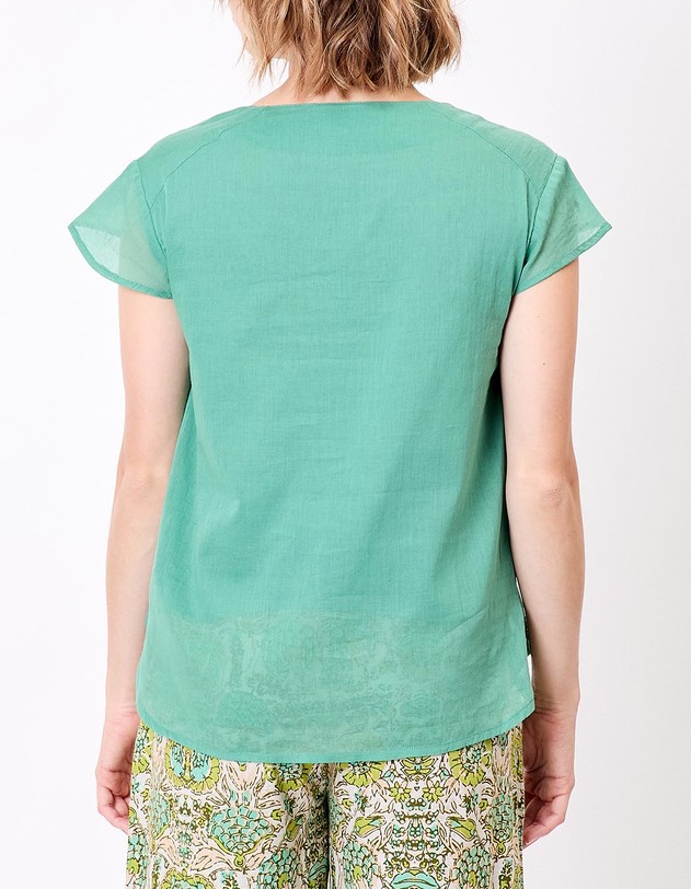 Tee shirt gaze de coton bio brod&eacute; imprim&eacute; La Fianc&eacute;e