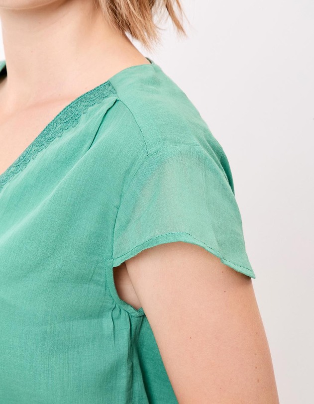 Tee shirt gaze de coton bio brod&eacute; imprim&eacute; La Fianc&eacute;e