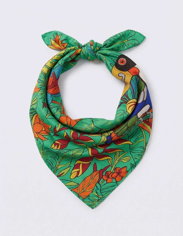 Foulard en soie imprim&eacute; imprim&eacute; La Fianc&eacute;e