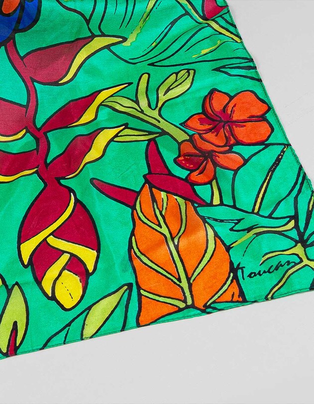 Foulard en soie imprim&eacute; imprim&eacute; La Fianc&eacute;e