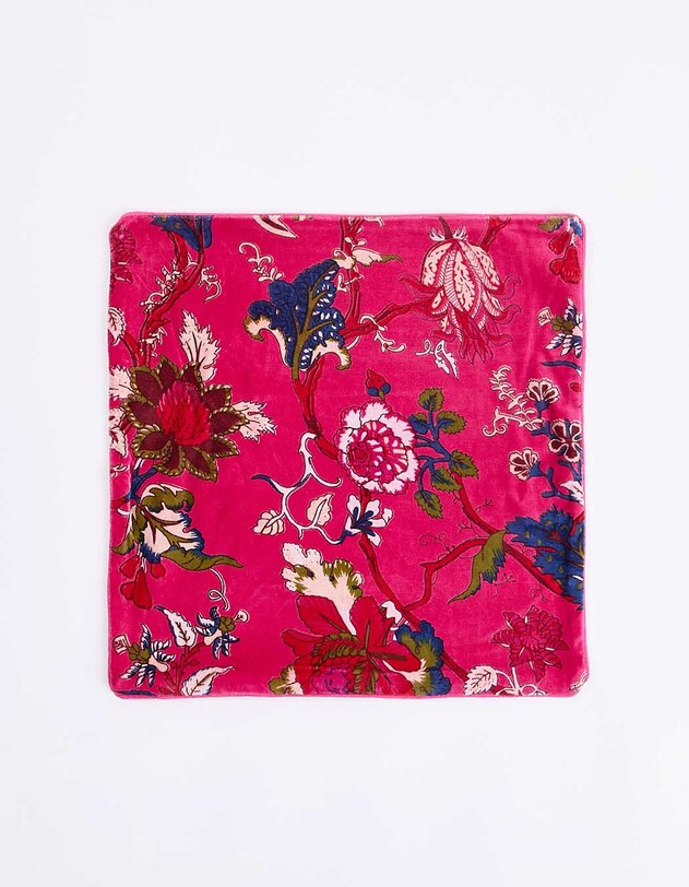 Housse de coussin velours imprim&eacute; 40 x 40 cm imprim&eacute; La Fianc&eacute;e