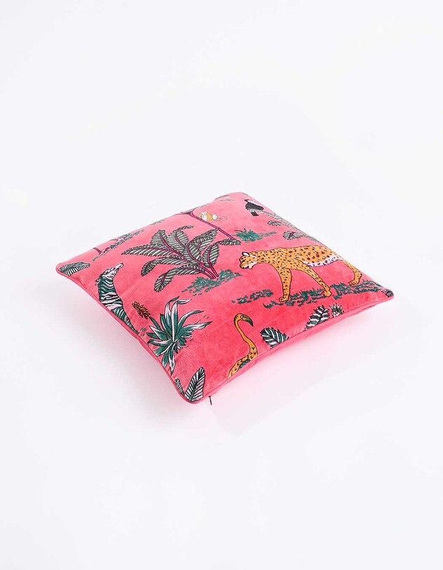 Housse de coussin velours imprim&eacute; 40 x 40 cm imprim&eacute; La Fianc&eacute;e