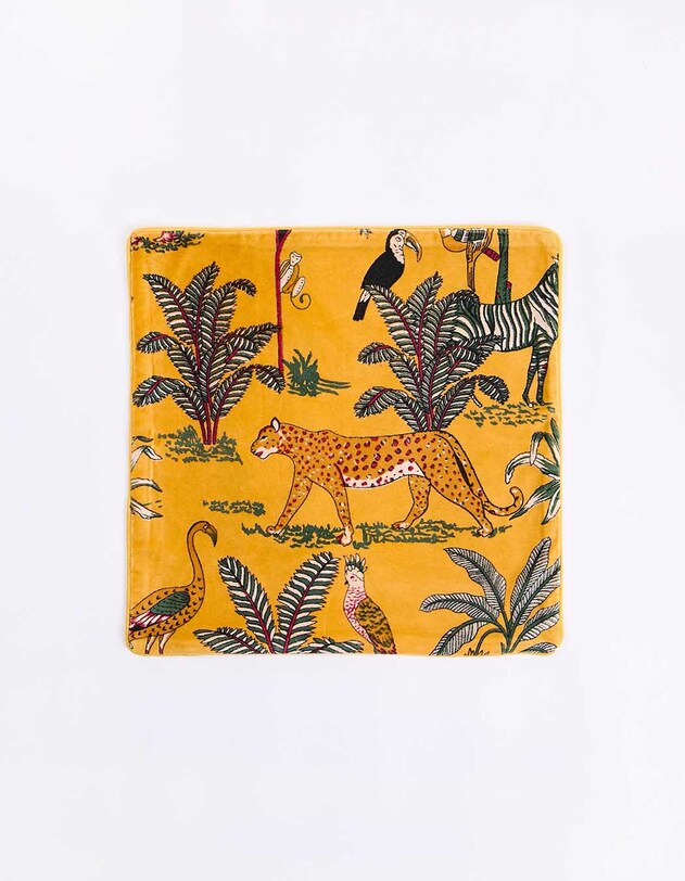 Housse de coussin velours imprim&eacute; 40 x 40 cm imprim&eacute; La Fianc&eacute;e