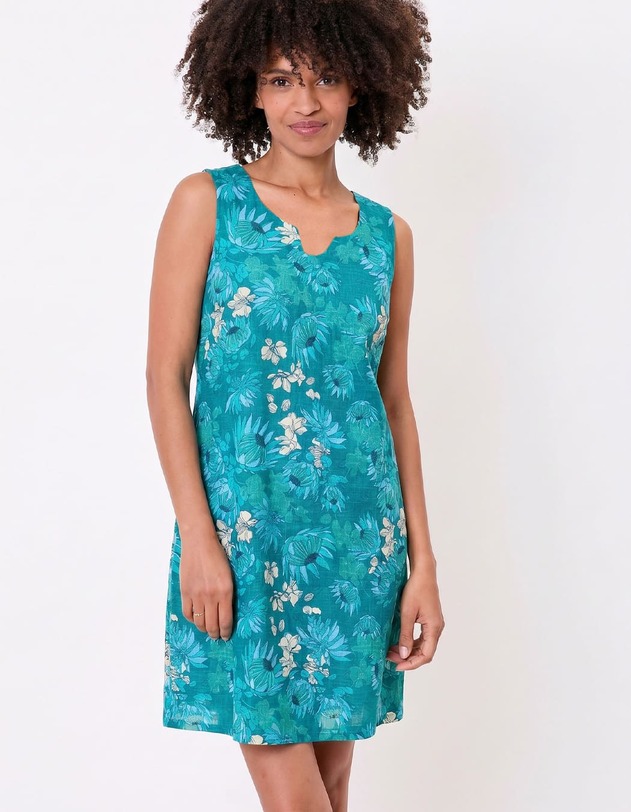 Robe sans manche droite coton bio imprim&eacute; La Fianc&eacute;e