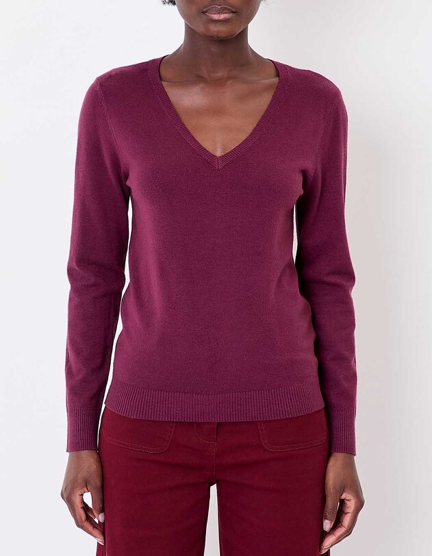 Pull maille col V femme imprim&eacute; La Fianc&eacute;e