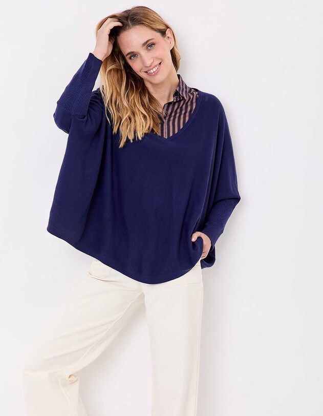 Pull oversize maille femme imprim&eacute; La Fianc&eacute;e
