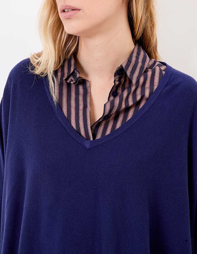 Pull oversize maille femme imprim&eacute; La Fianc&eacute;e