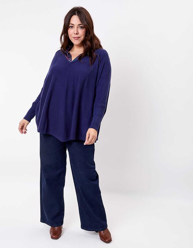 Pull oversize maille femme imprim&eacute; La Fianc&eacute;e