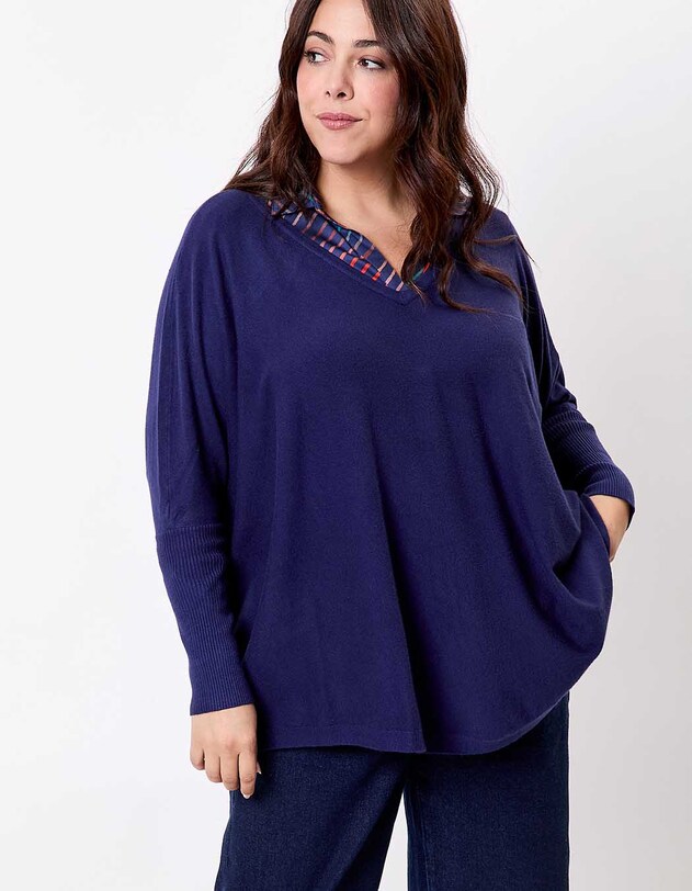 Pull oversize maille femme imprim&eacute; La Fianc&eacute;e