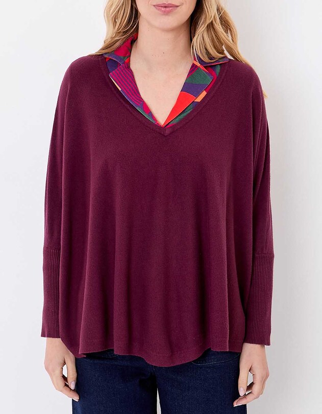 Pull oversize maille femme imprim&eacute; La Fianc&eacute;e